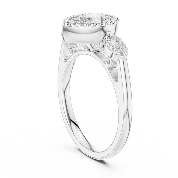 Willow Branch Lab Grown Diamond Botanical Halo Ring