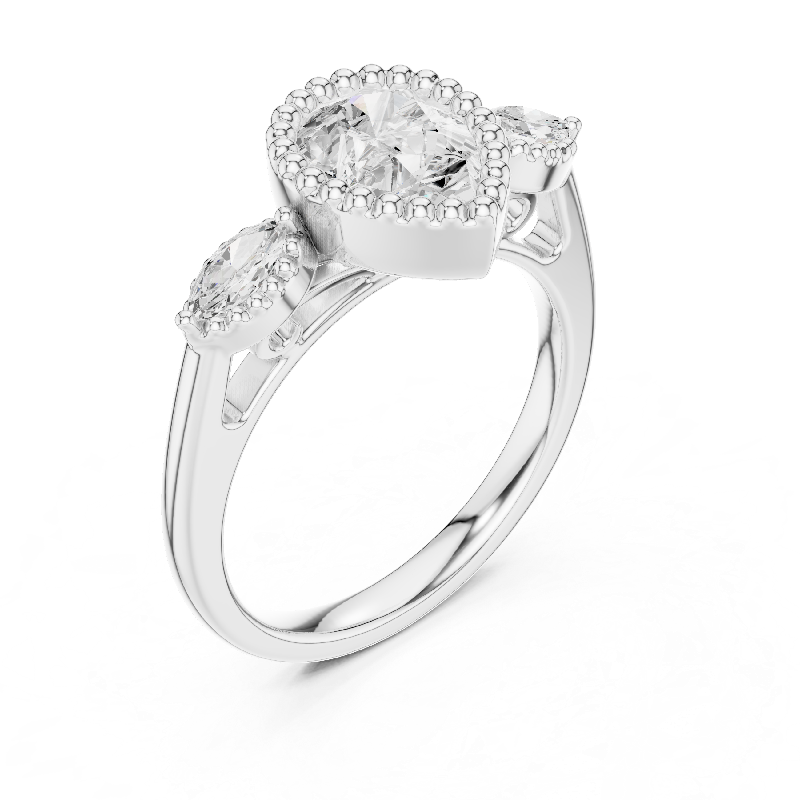 Willow Branch Lab Grown Diamond Botanical Halo Ring