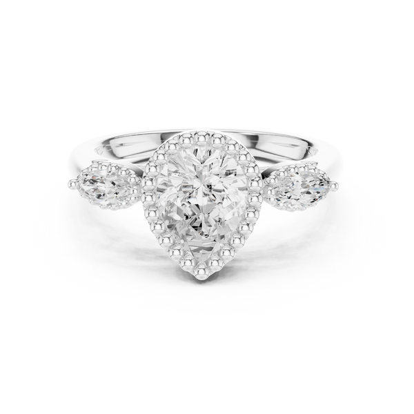 Willow Branch Lab Grown Diamond Botanical Halo Ring