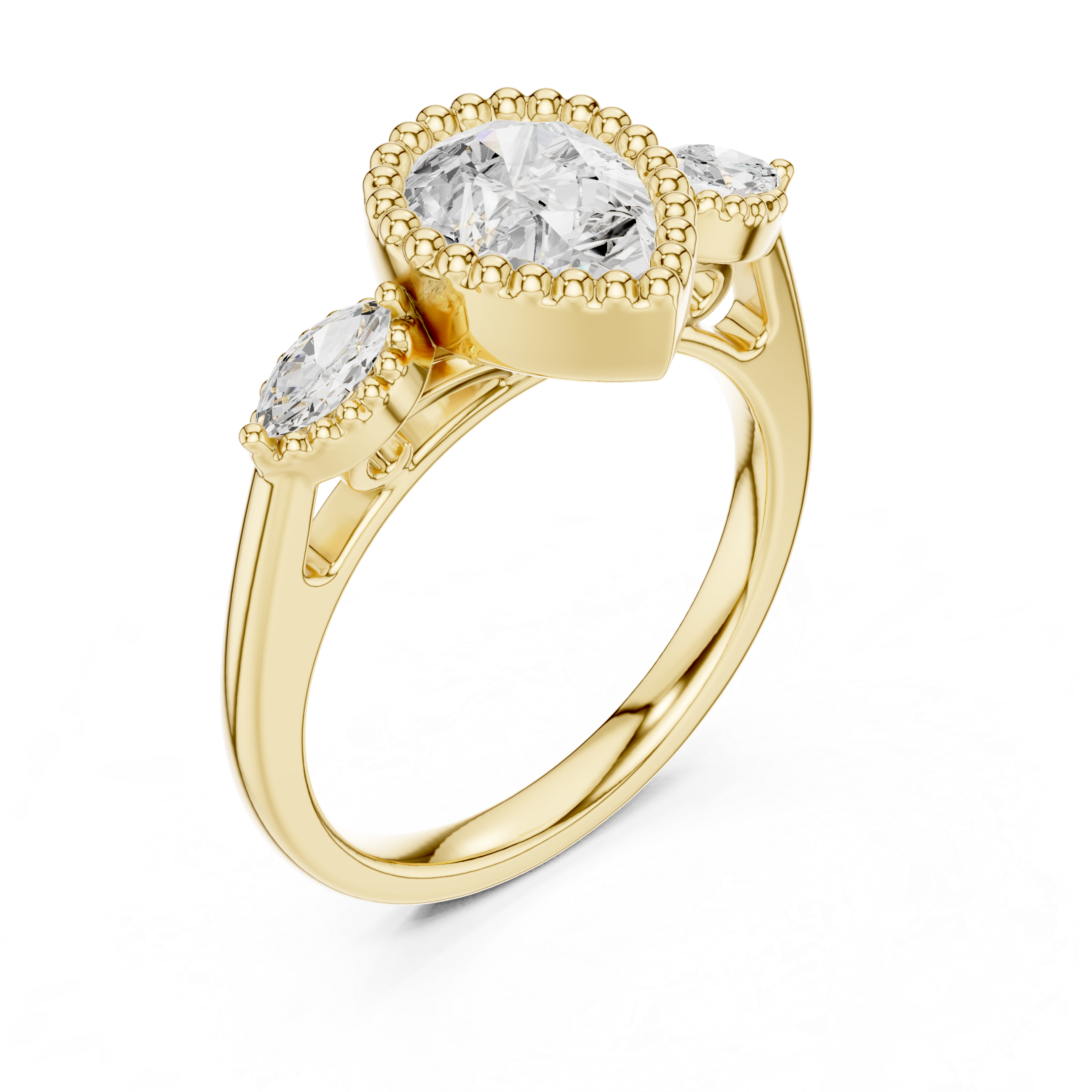 Willow Branch Lab Grown Diamond Botanical Halo Ring