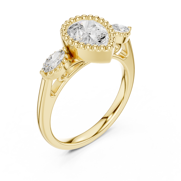 Willow Branch Lab Grown Diamond Botanical Halo Ring