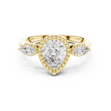 Willow Branch Lab Grown Diamond Botanical Halo Ring