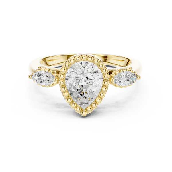 Willow Branch Lab Grown Diamond Botanical Halo Ring