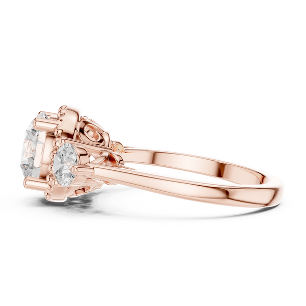 Evening Primrose Lab Grown Diamond Floating Halo Ring
