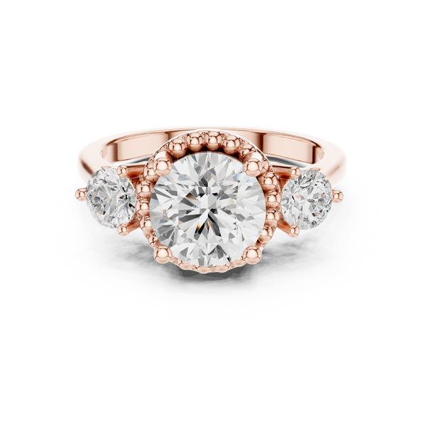 Evening Primrose Lab Grown Diamond Floating Halo Ring