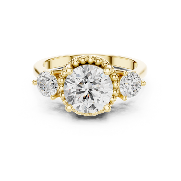 Evening Primrose Lab Grown Diamond Floating Halo Ring