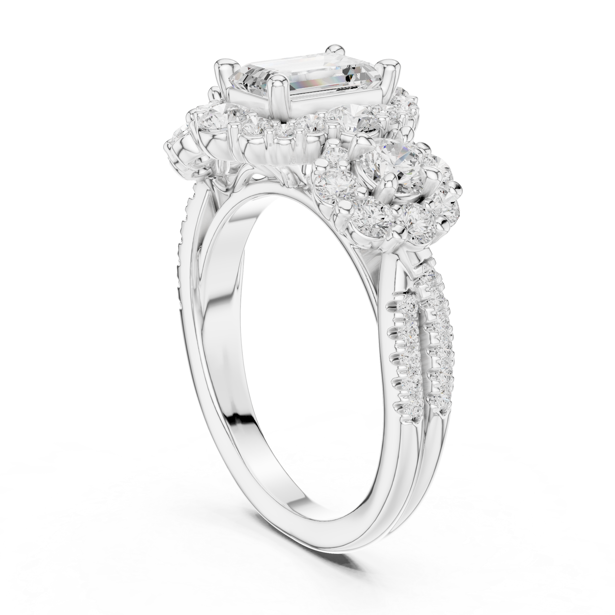 Meadow Frost Lab Grown Diamond Pave Cluster Ring