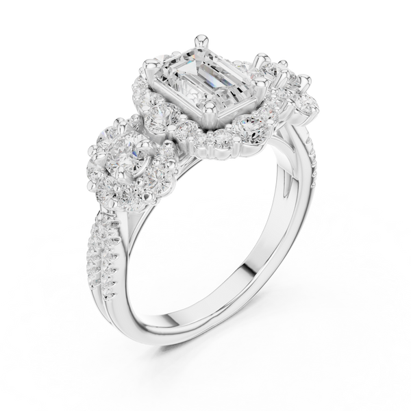Meadow Frost Lab Grown Diamond Pave Cluster Ring