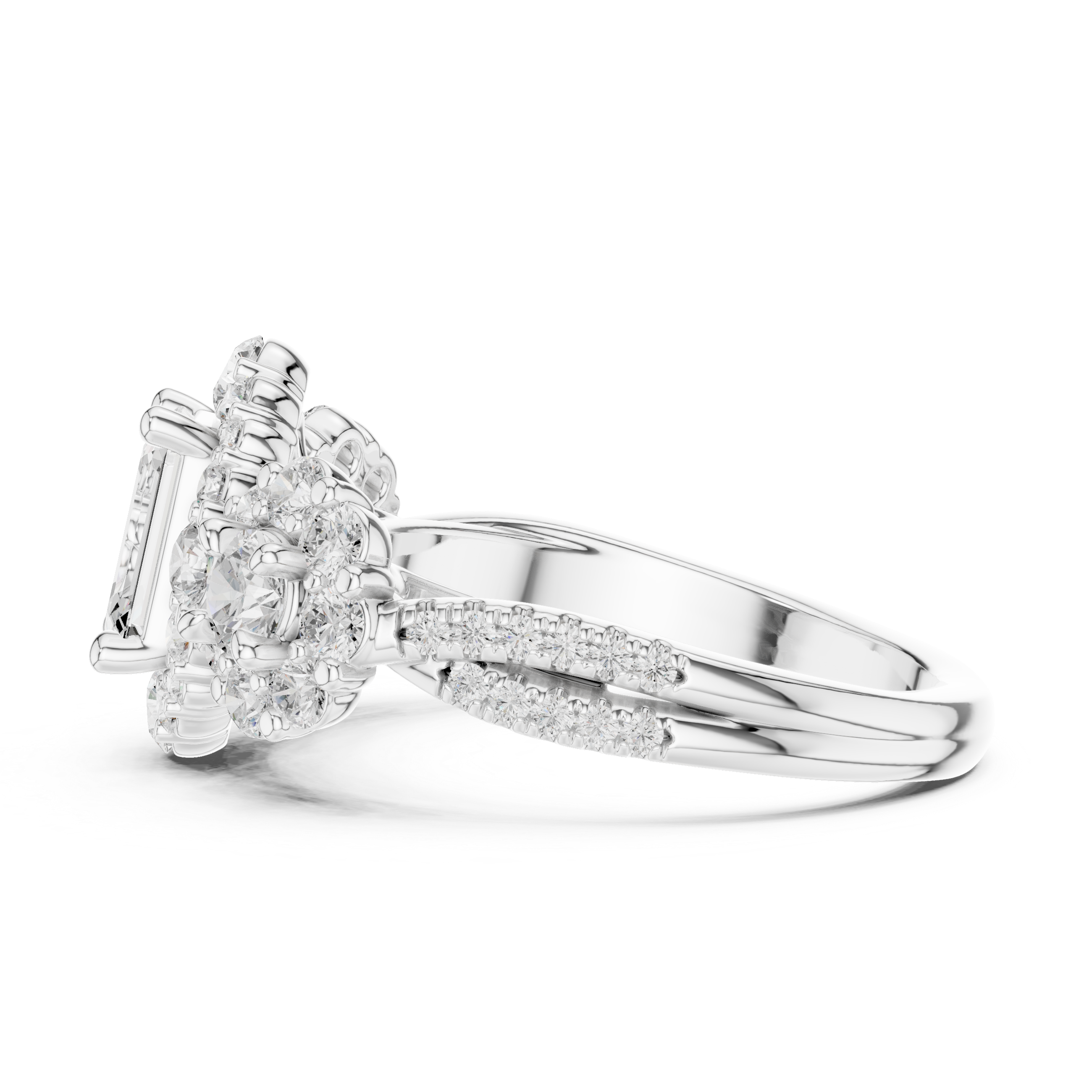 Meadow Frost Lab Grown Diamond Pave Cluster Ring