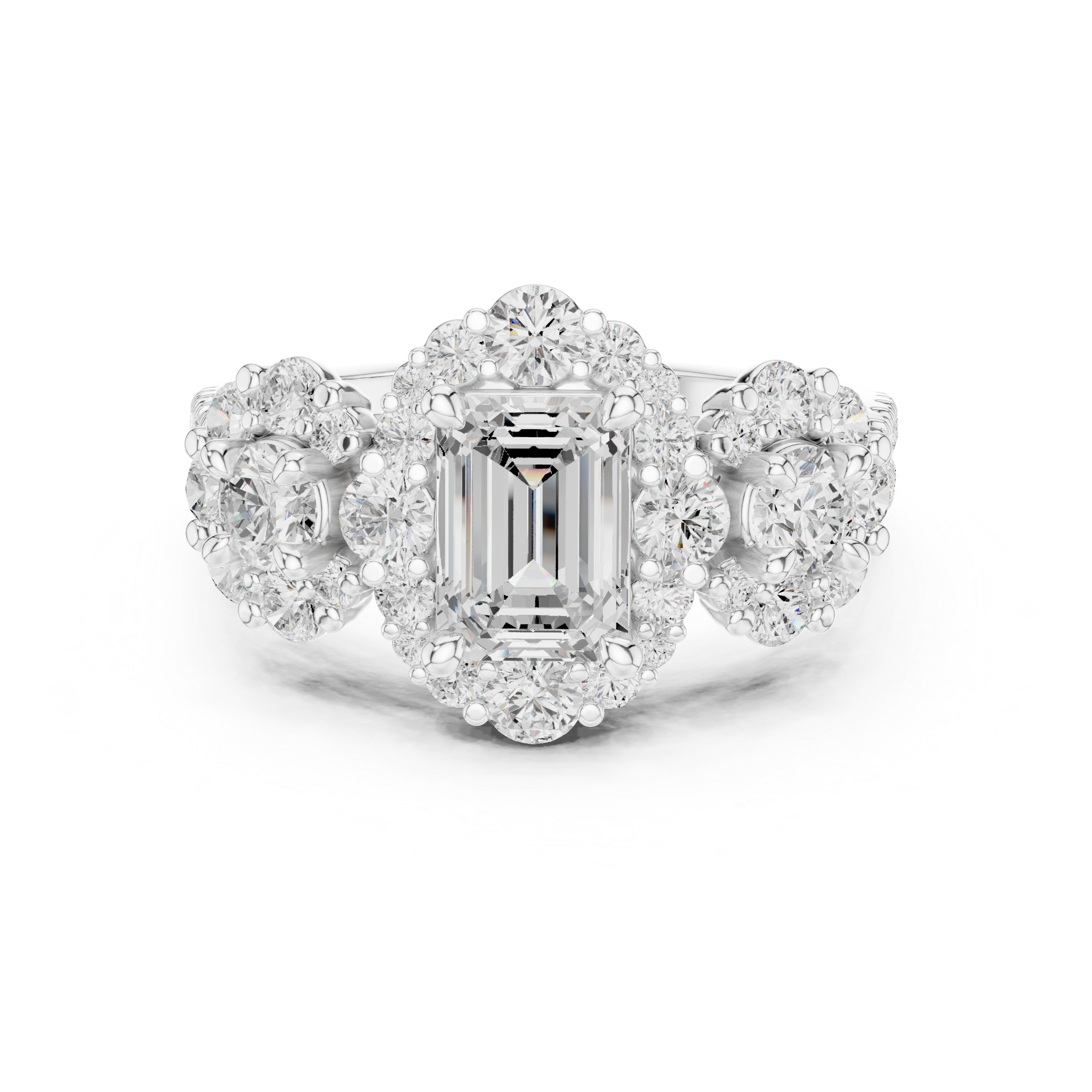 Meadow Frost Lab Grown Diamond Pave Cluster Ring