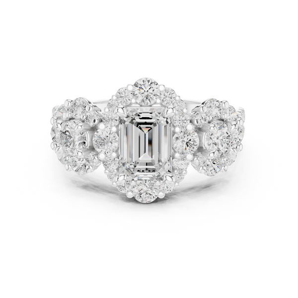 Meadow Frost Lab Grown Diamond Pave Cluster Ring