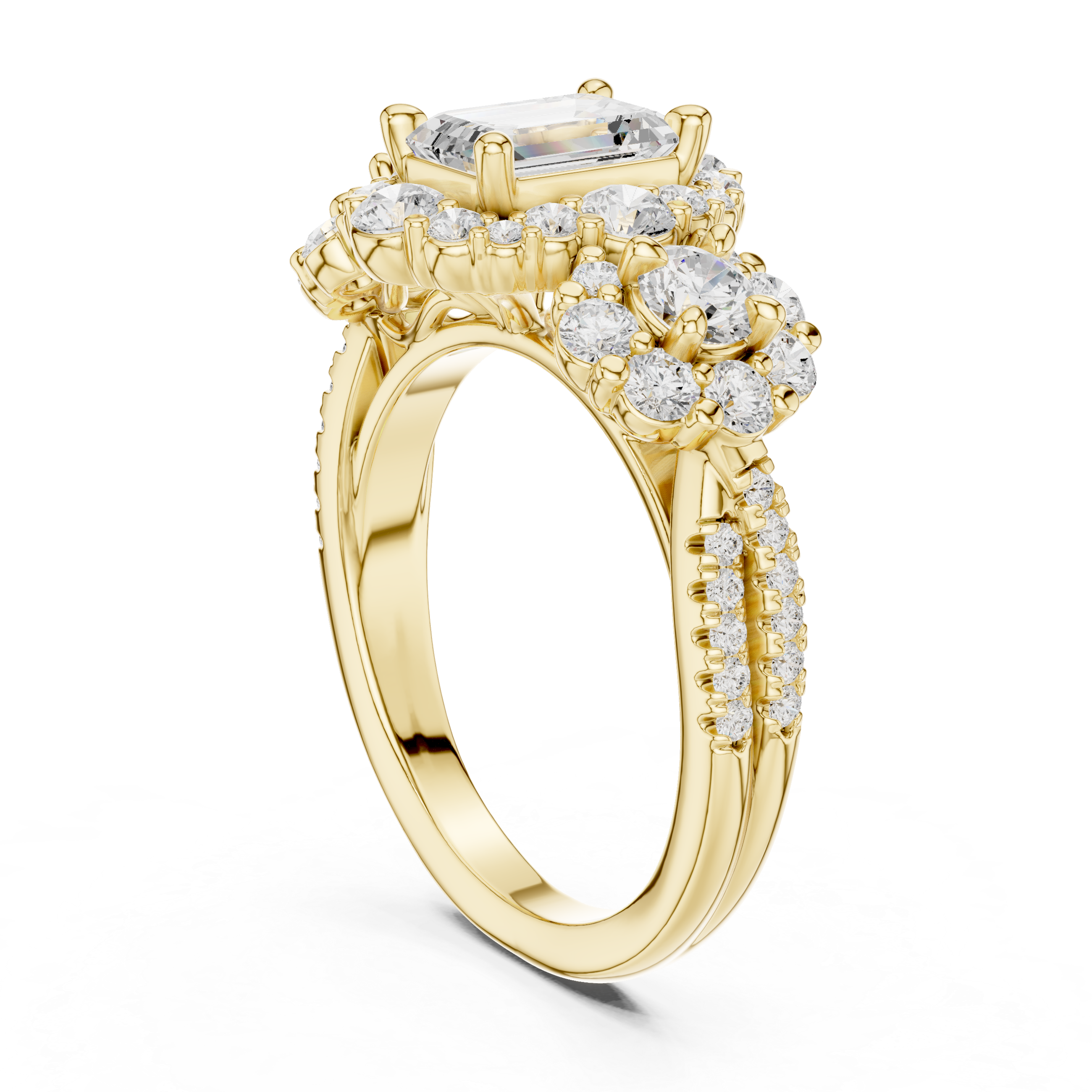 Meadow Frost Lab Grown Diamond Pave Cluster Ring