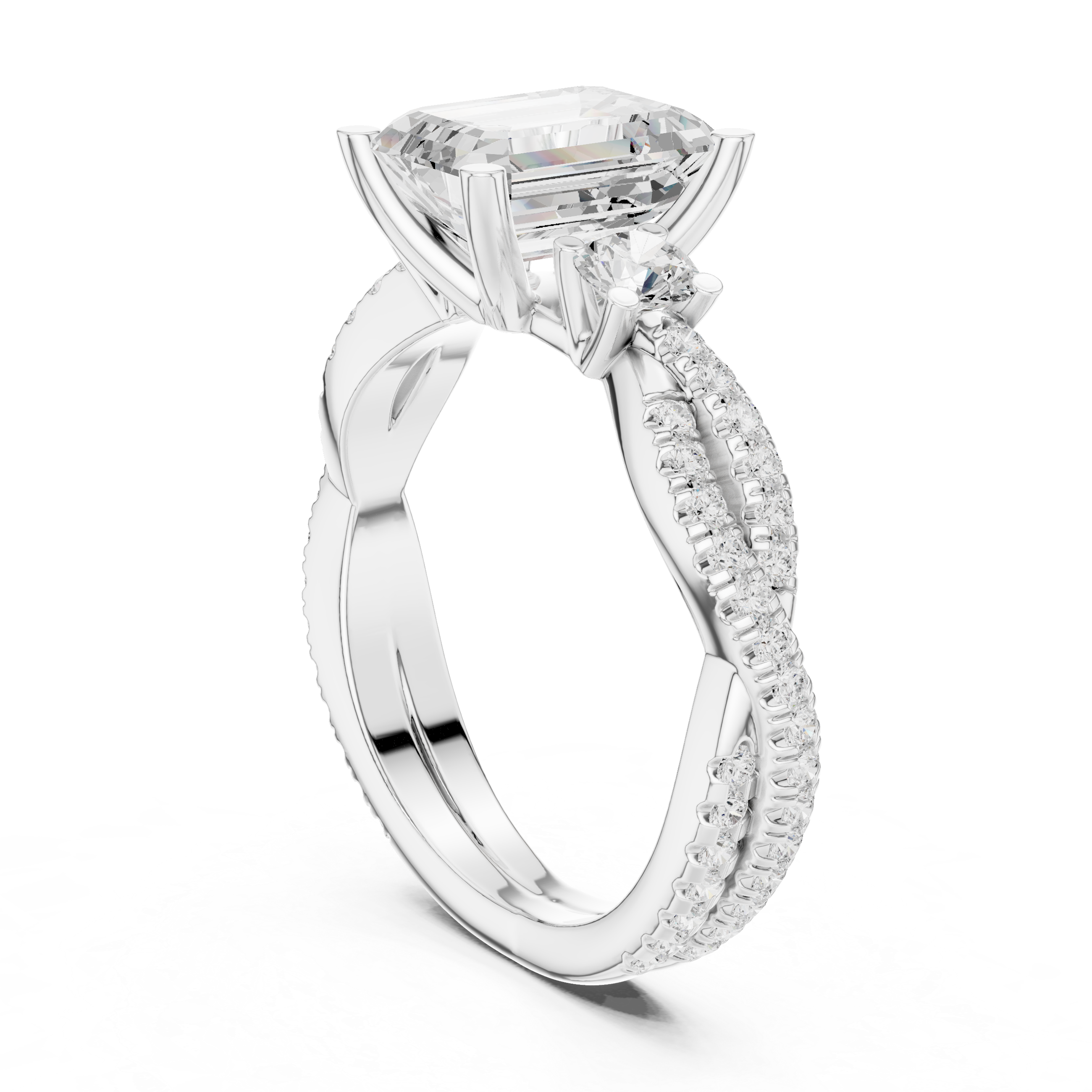 Island Breeze Lab Grown Diamond Three Stone Ring