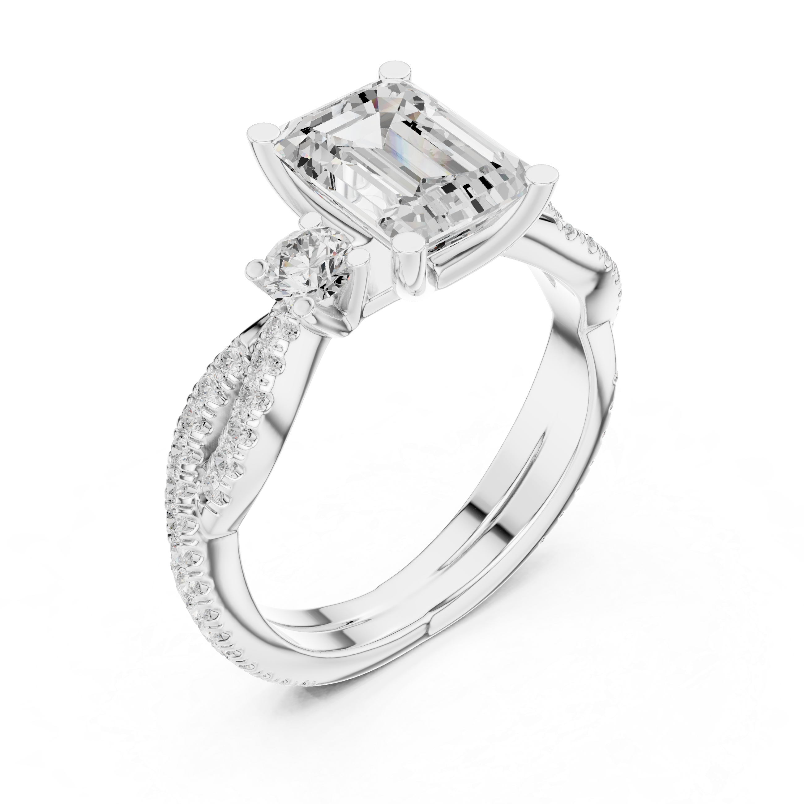 Island Breeze Lab Grown Diamond Three Stone Ring