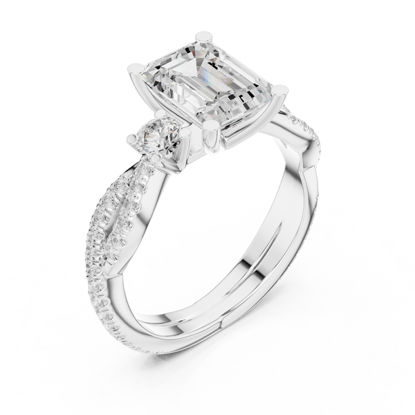Island Breeze Lab Grown Diamond Three Stone Ring