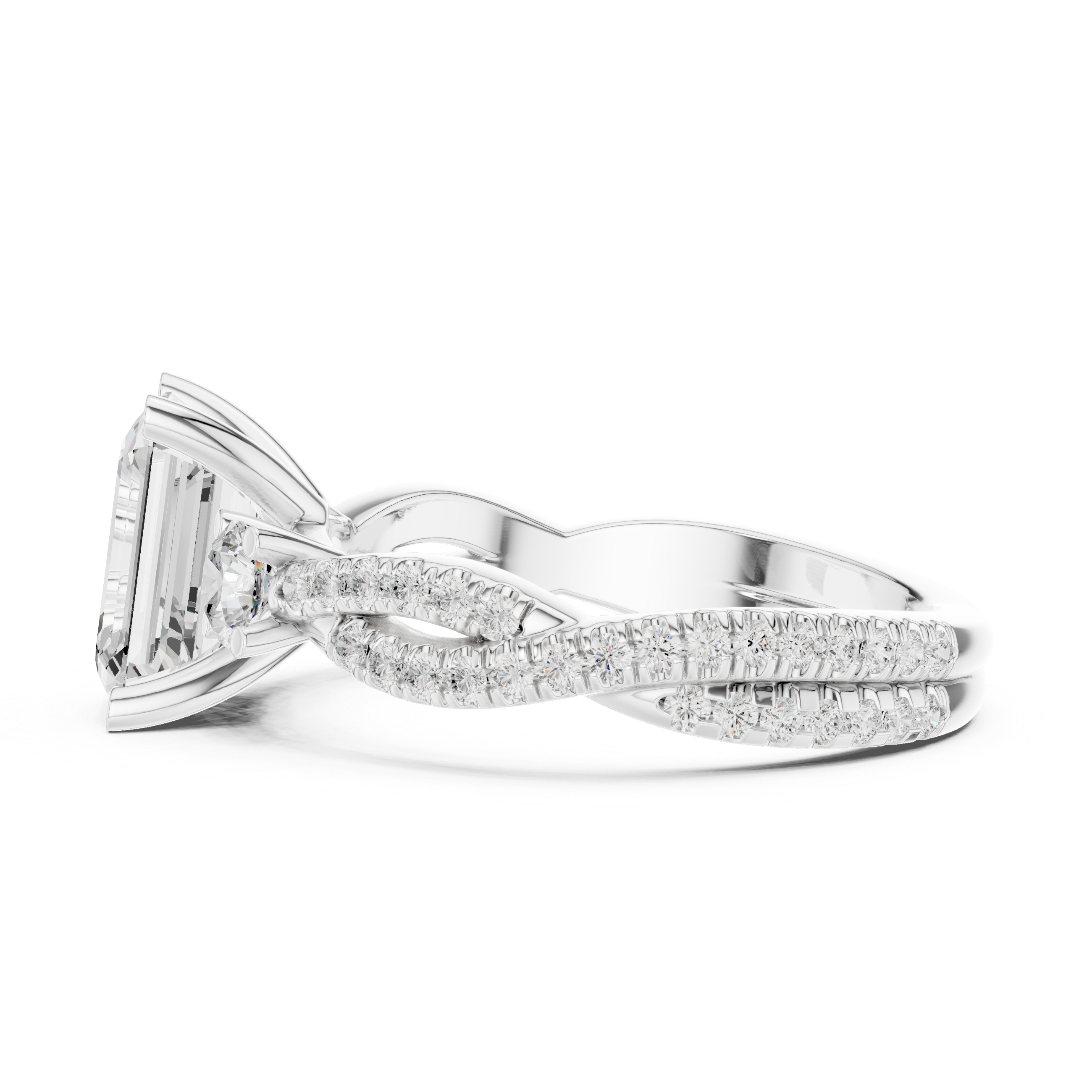 Island Breeze Lab Grown Diamond Three Stone Ring