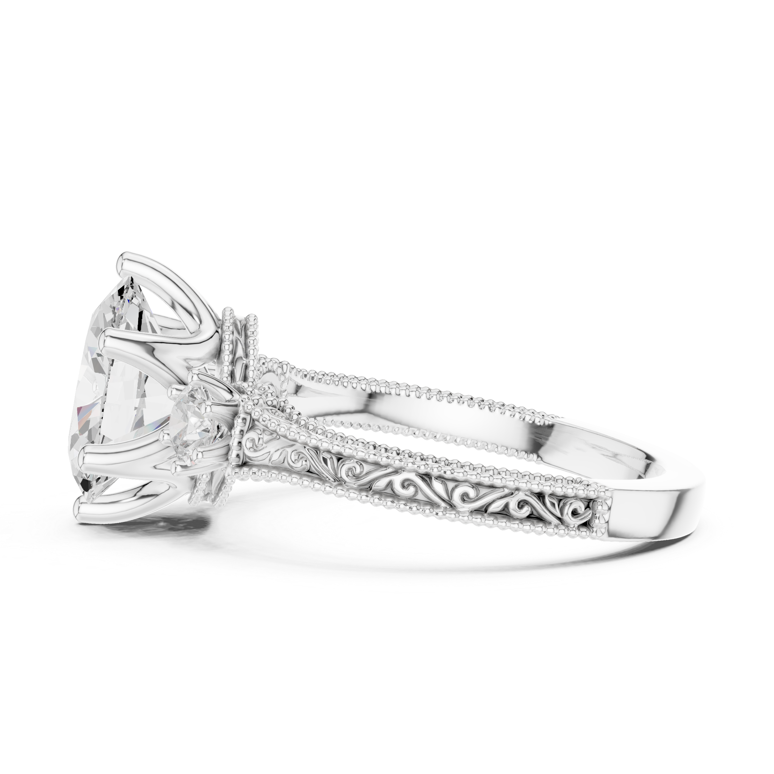 Heather Moor Lab Grown Diamond Rectangular Baguette Ring