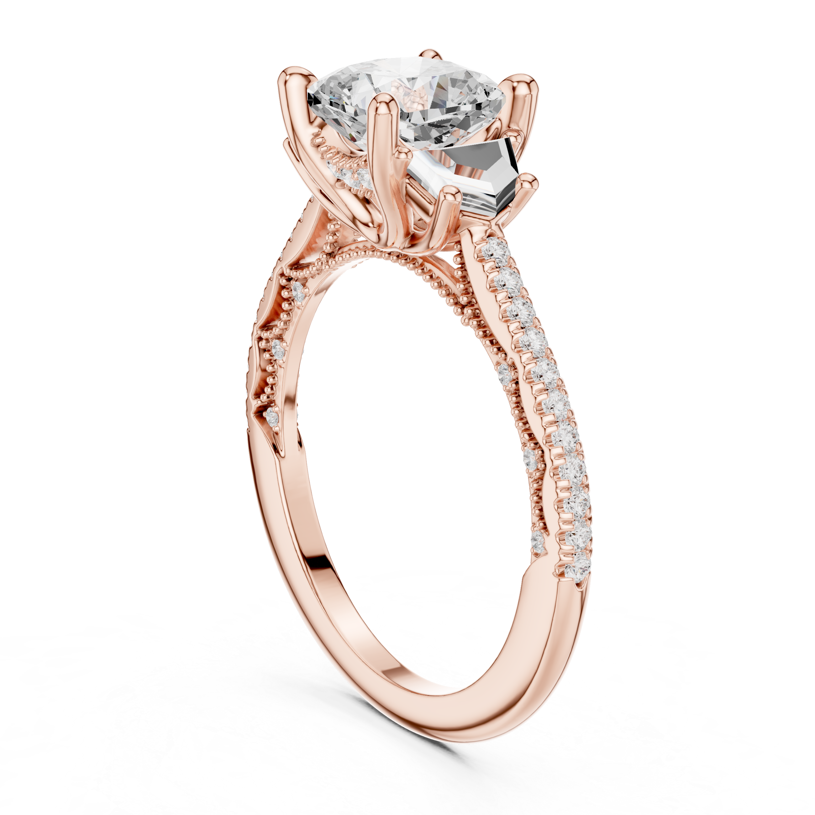 Moorland Mist Lab Grown Diamond Elevated Solitaire Ring