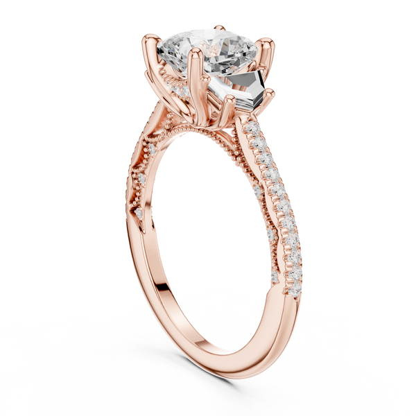 Moorland Mist Lab Grown Diamond Elevated Solitaire Ring