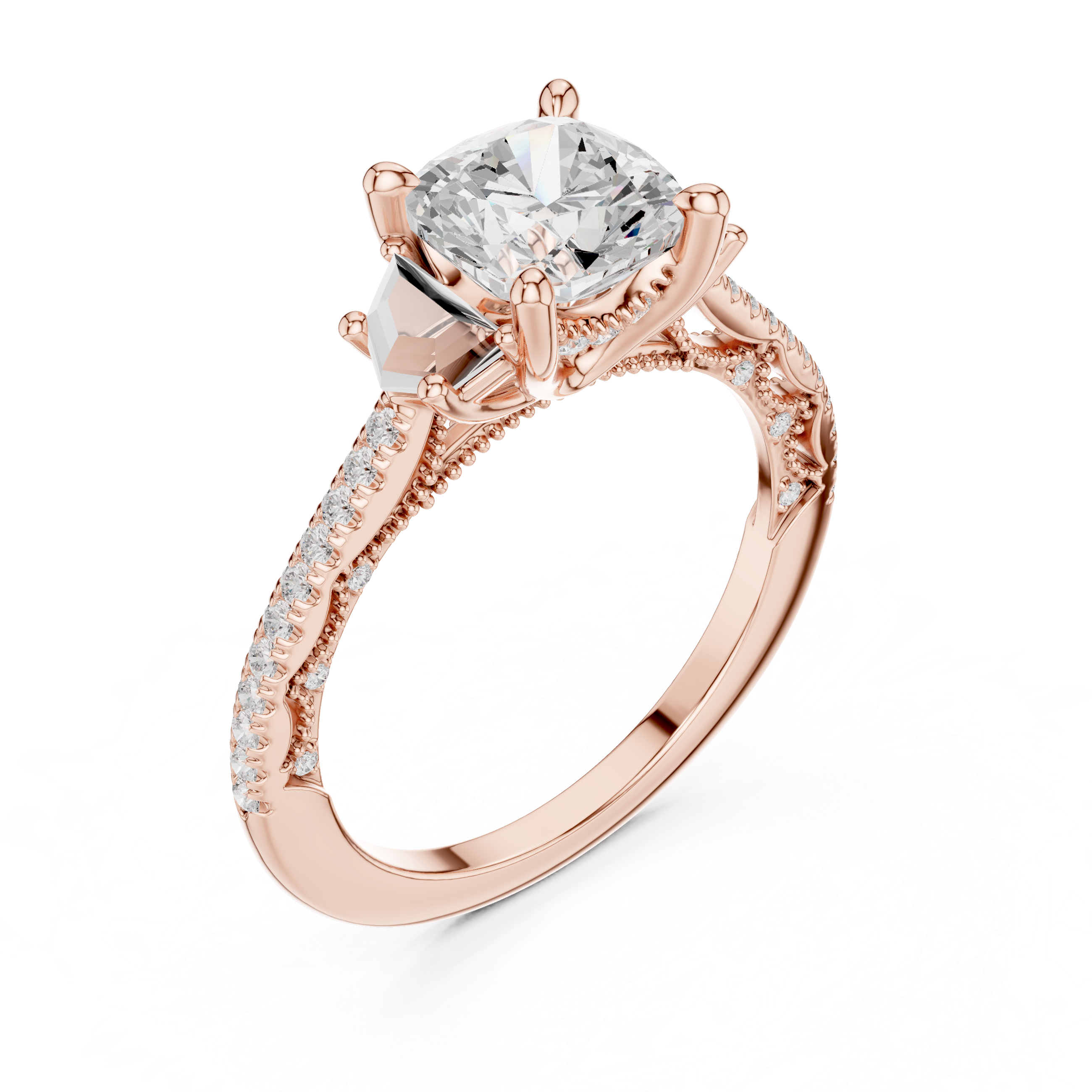 Moorland Mist Lab Grown Diamond Elevated Solitaire Ring