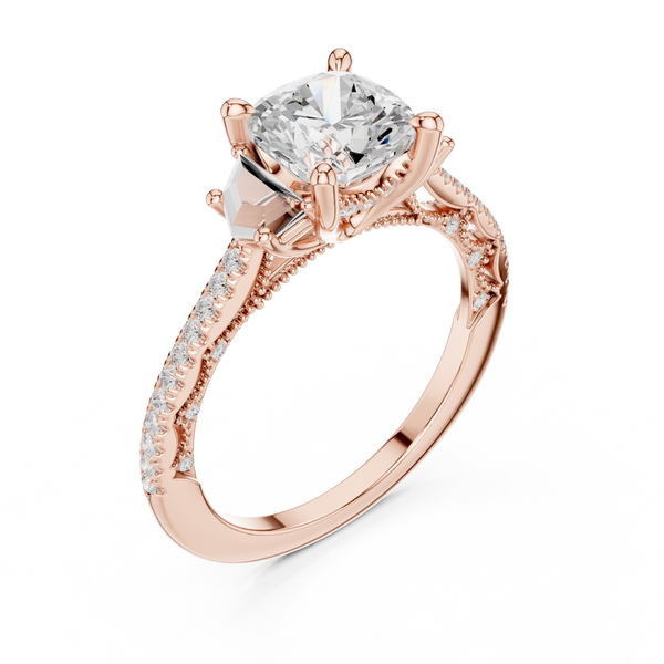 Moorland Mist Lab Grown Diamond Elevated Solitaire Ring