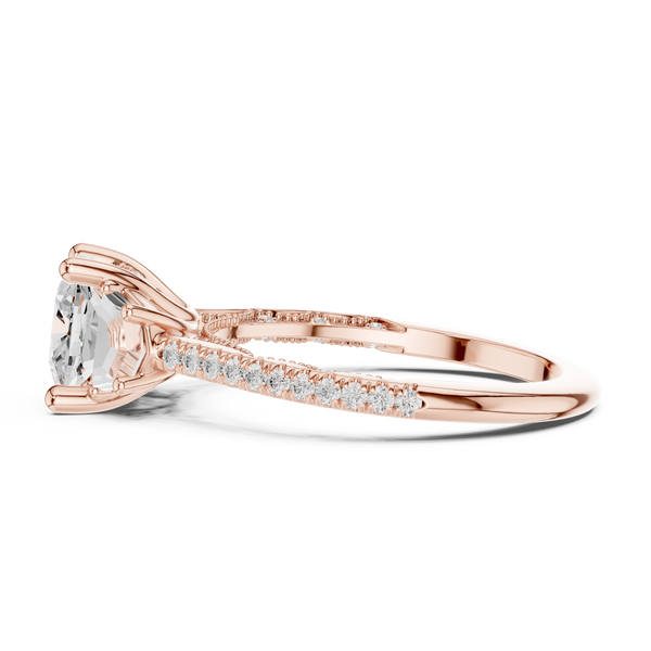 Moorland Mist Lab Grown Diamond Elevated Solitaire Ring