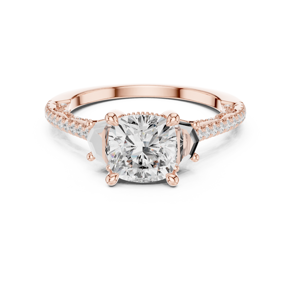 Moorland Mist Lab Grown Diamond Elevated Solitaire Ring