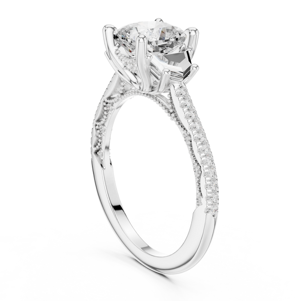 Moorland Mist Lab Grown Diamond Elevated Solitaire Ring