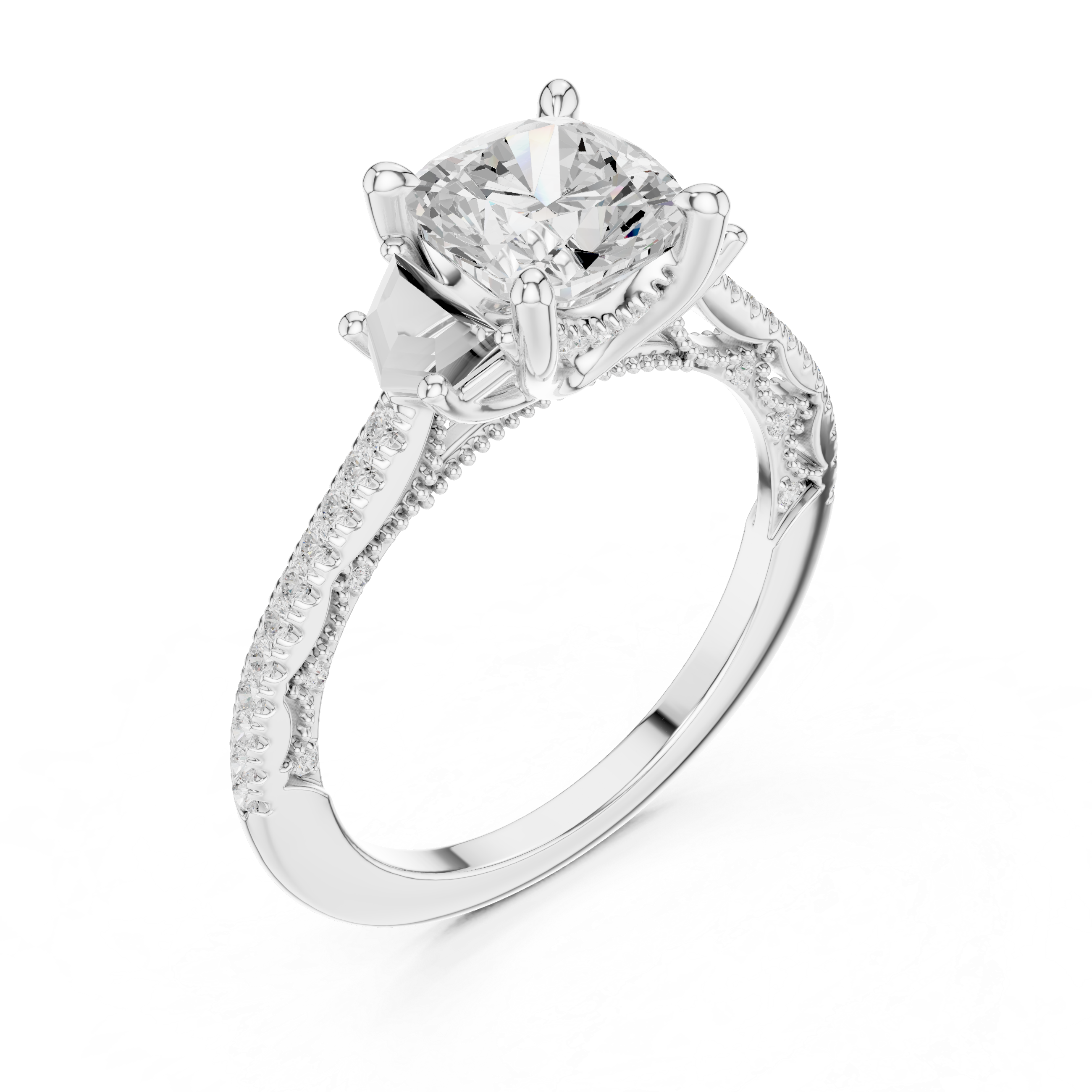 Moorland Mist Lab Grown Diamond Elevated Solitaire Ring