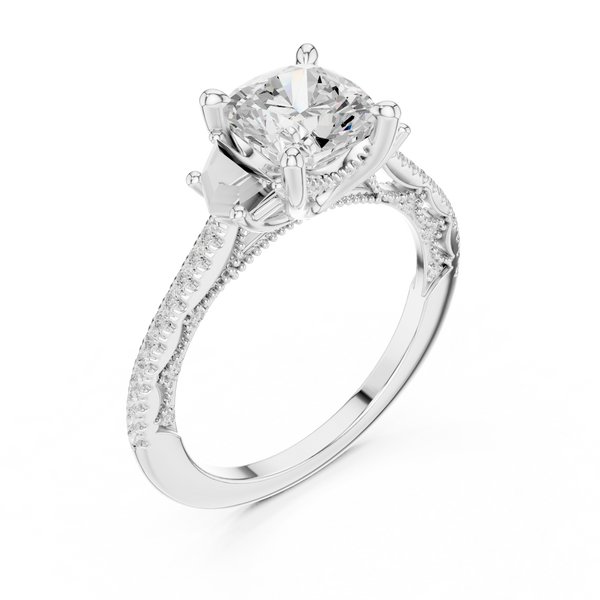 Moorland Mist Lab Grown Diamond Elevated Solitaire Ring
