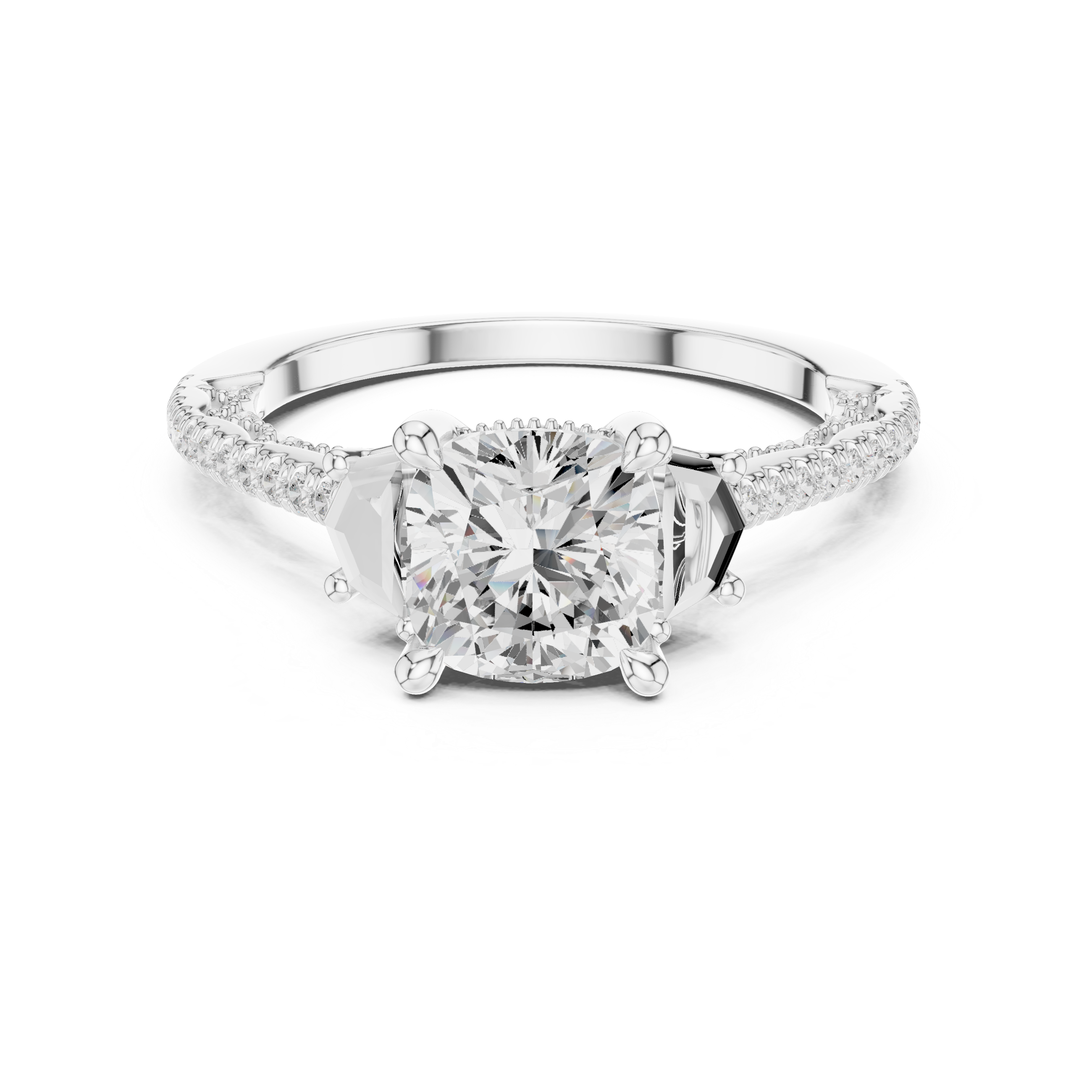 Moorland Mist Lab Grown Diamond Elevated Solitaire Ring