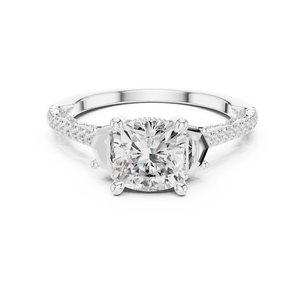 Moorland Mist Lab Grown Diamond Elevated Solitaire Ring