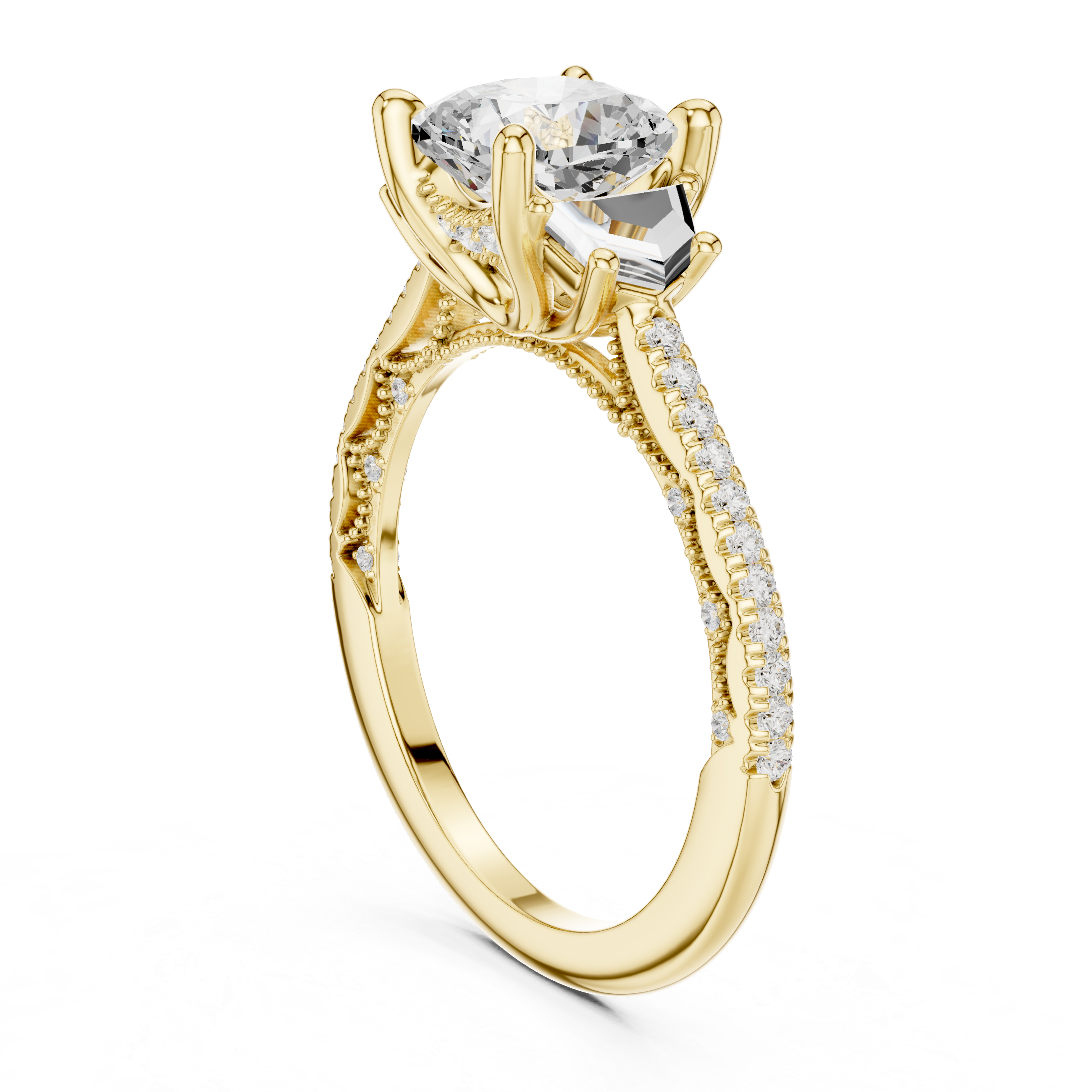 Moorland Mist Lab Grown Diamond Elevated Solitaire Ring