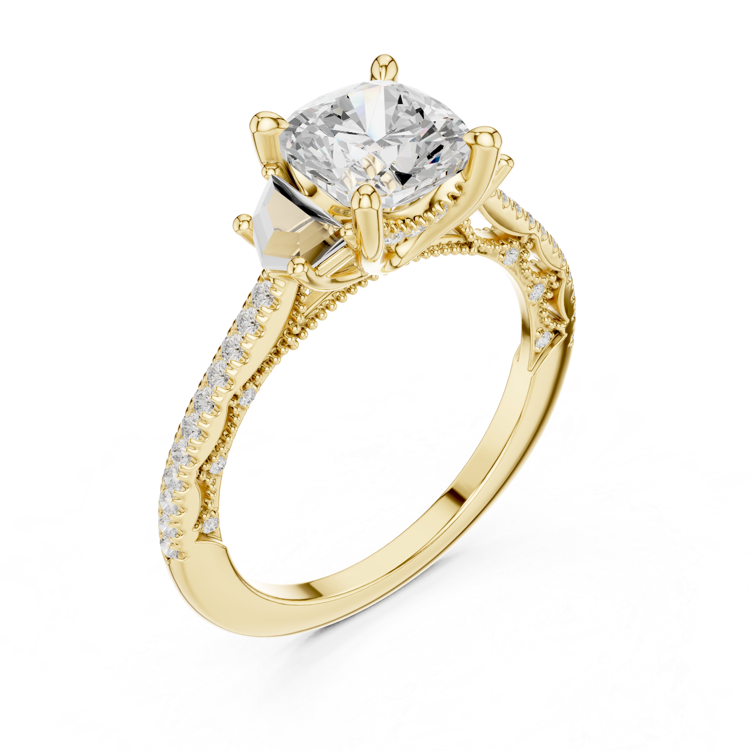 Moorland Mist Lab Grown Diamond Elevated Solitaire Ring