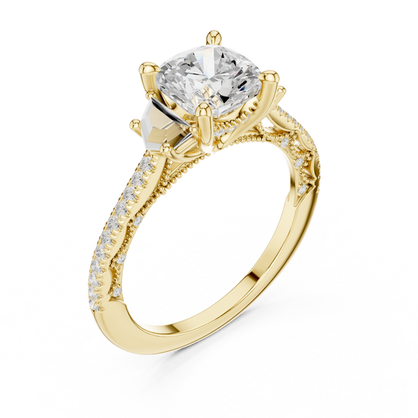Moorland Mist Lab Grown Diamond Elevated Solitaire Ring