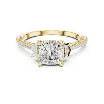 Moorland Mist Lab Grown Diamond Elevated Solitaire Ring