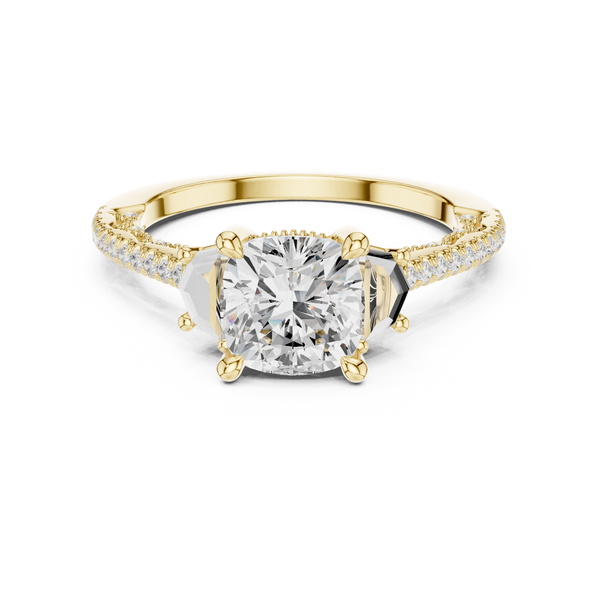 Moorland Mist Lab Grown Diamond Elevated Solitaire Ring