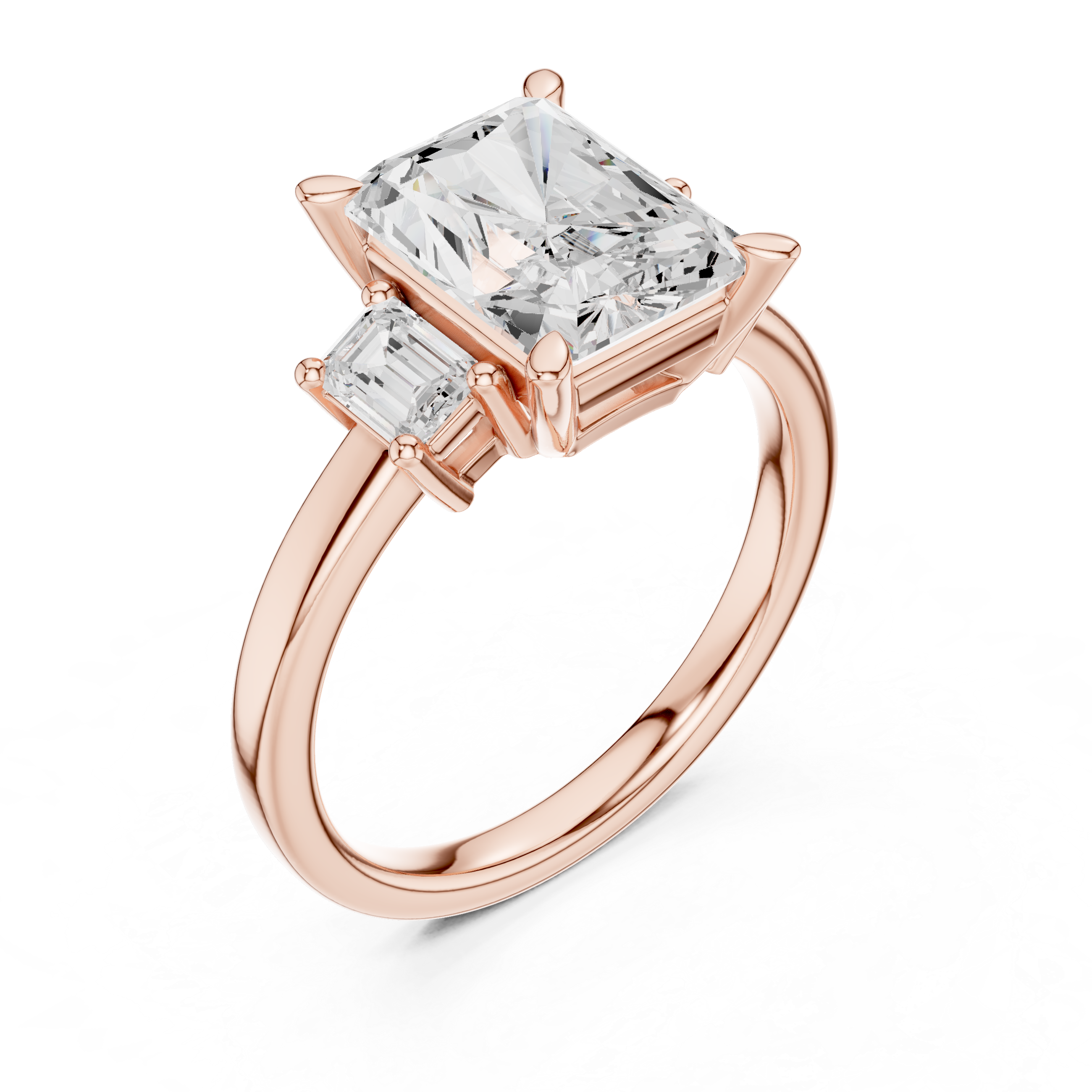 Stream Bed Lab Grown Diamond Contoured Wave Band