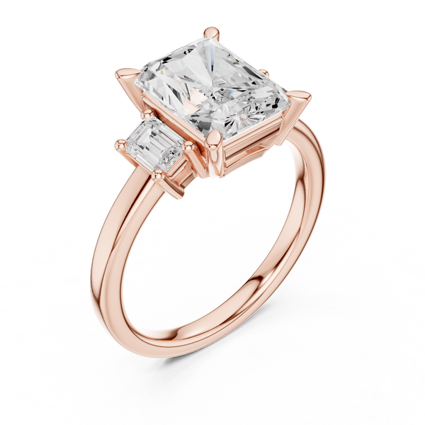 Stream Bed Lab Grown Diamond Contoured Wave Band