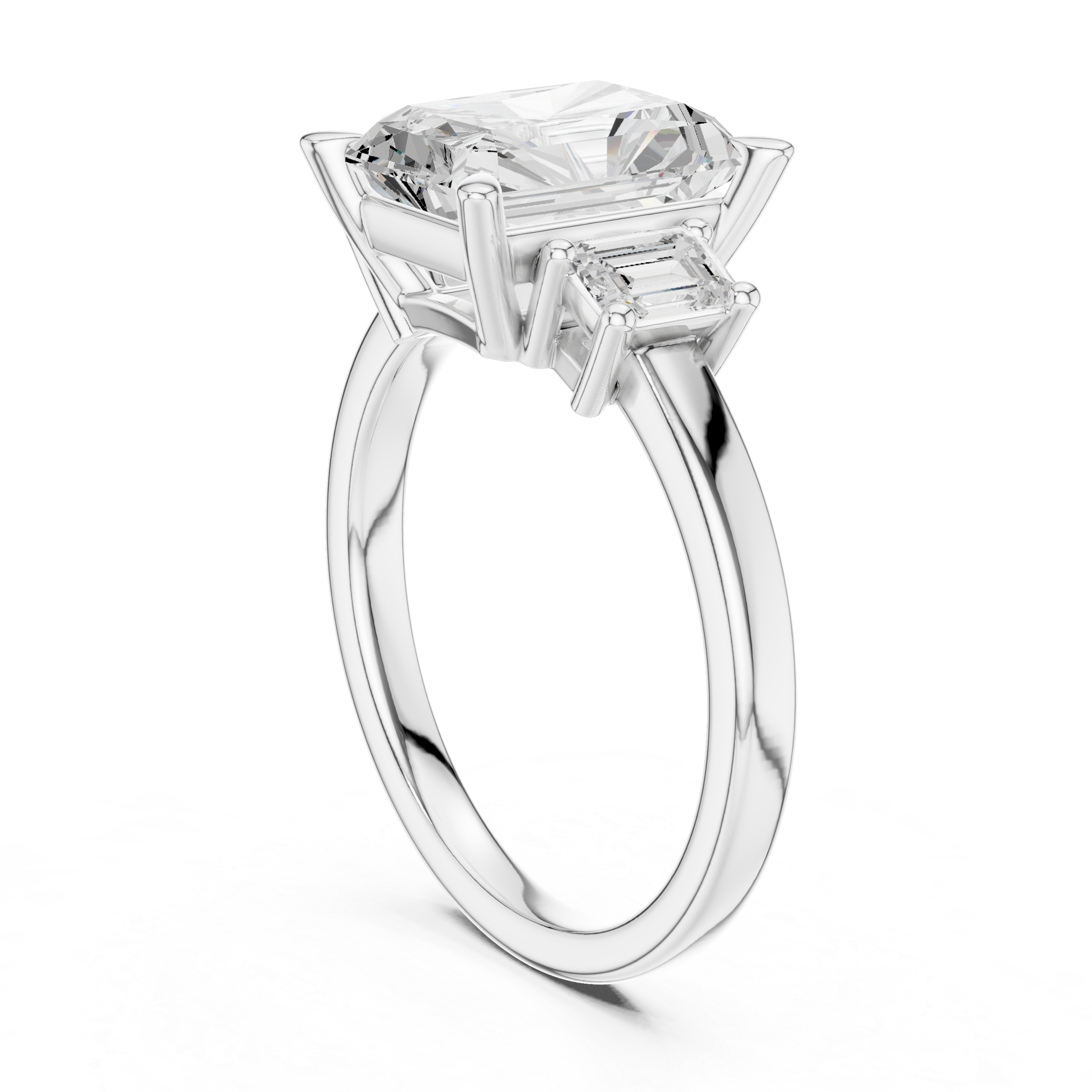 Stream Bed Lab Grown Diamond Contoured Wave Band