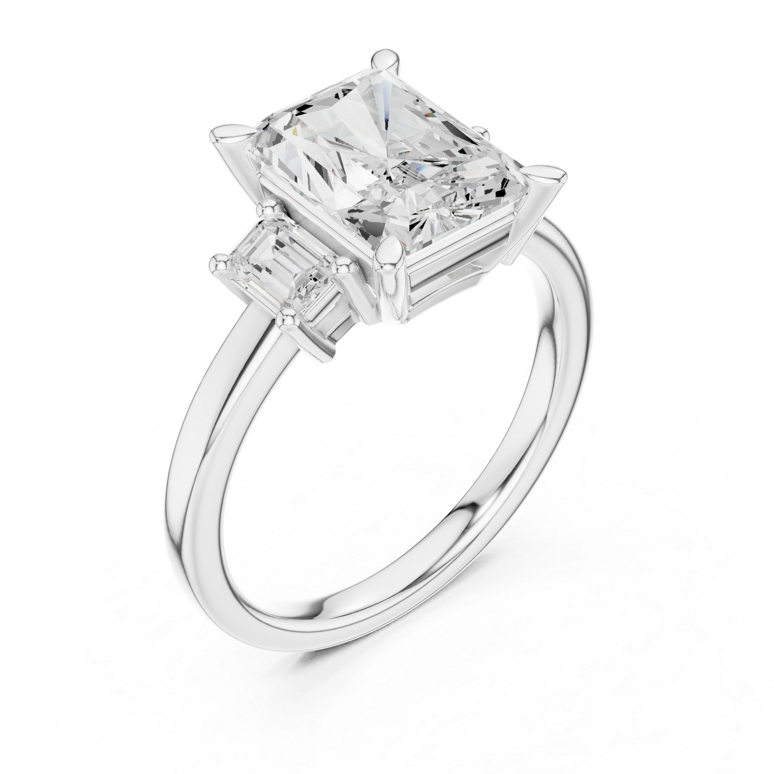 Stream Bed Lab Grown Diamond Contoured Wave Band
