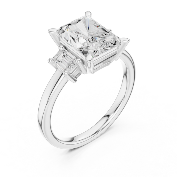 Stream Bed Lab Grown Diamond Contoured Wave Band