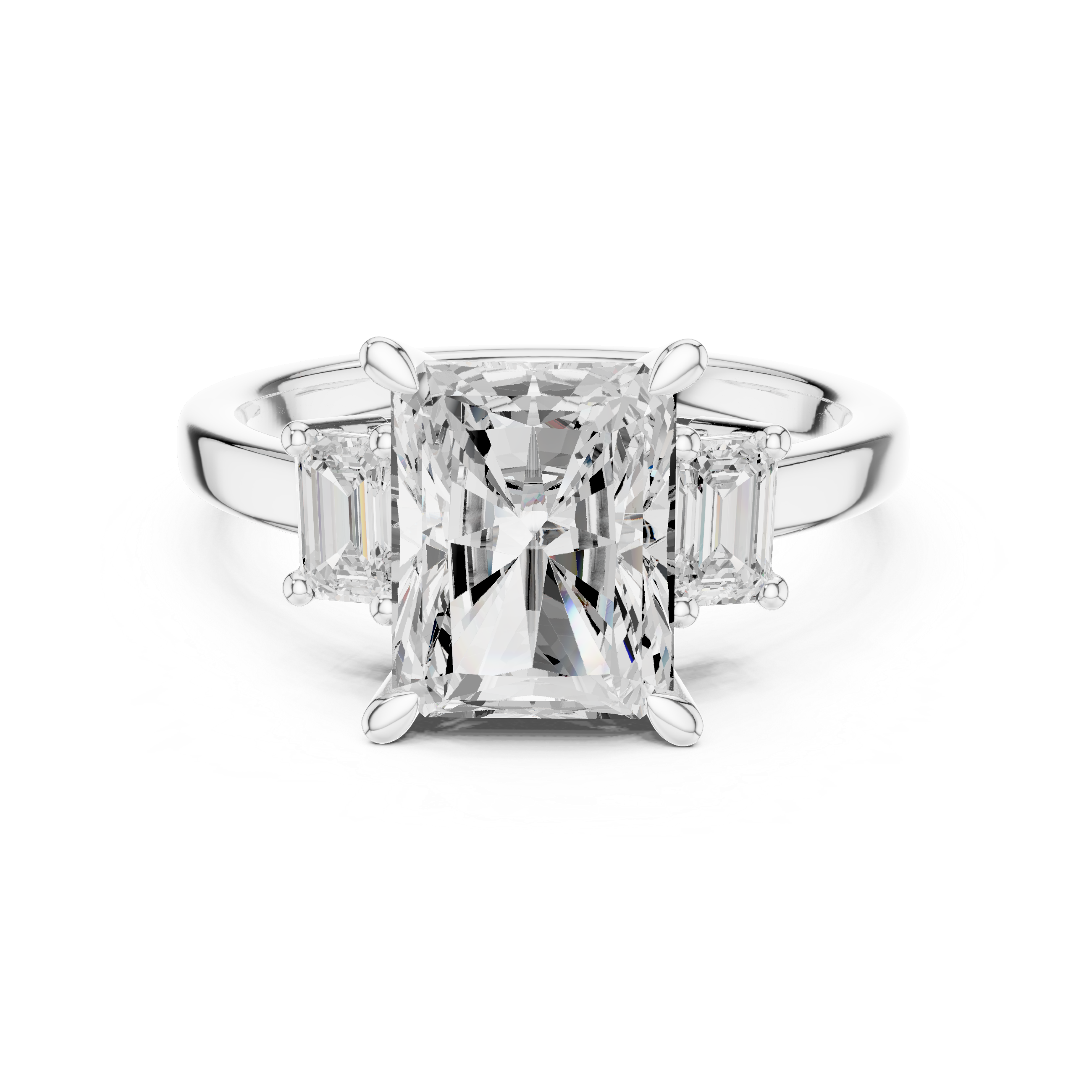 Stream Bed Lab Grown Diamond Contoured Wave Band