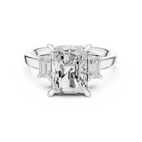 Stream Bed Lab Grown Diamond Contoured Wave Band
