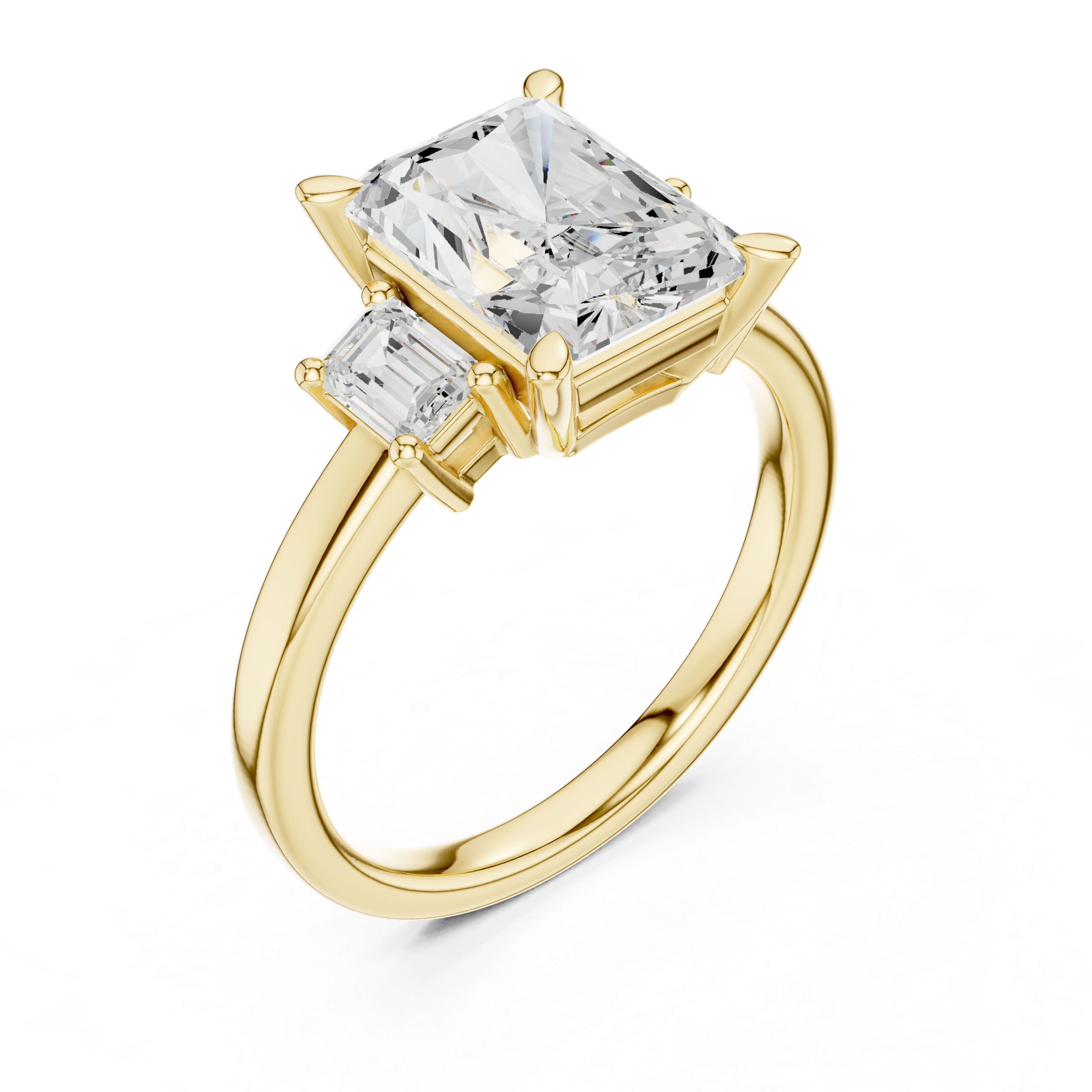 Stream Bed Lab Grown Diamond Contoured Wave Band