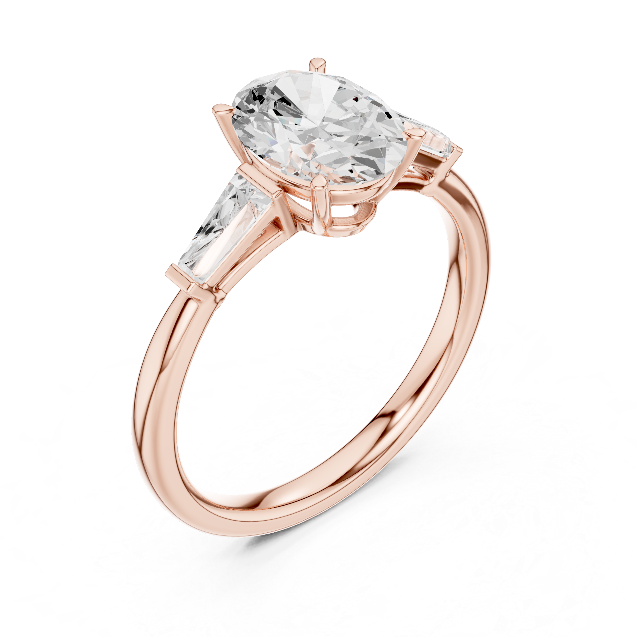 Fern Frond Lab Grown Diamond Nebula Cluster Ring