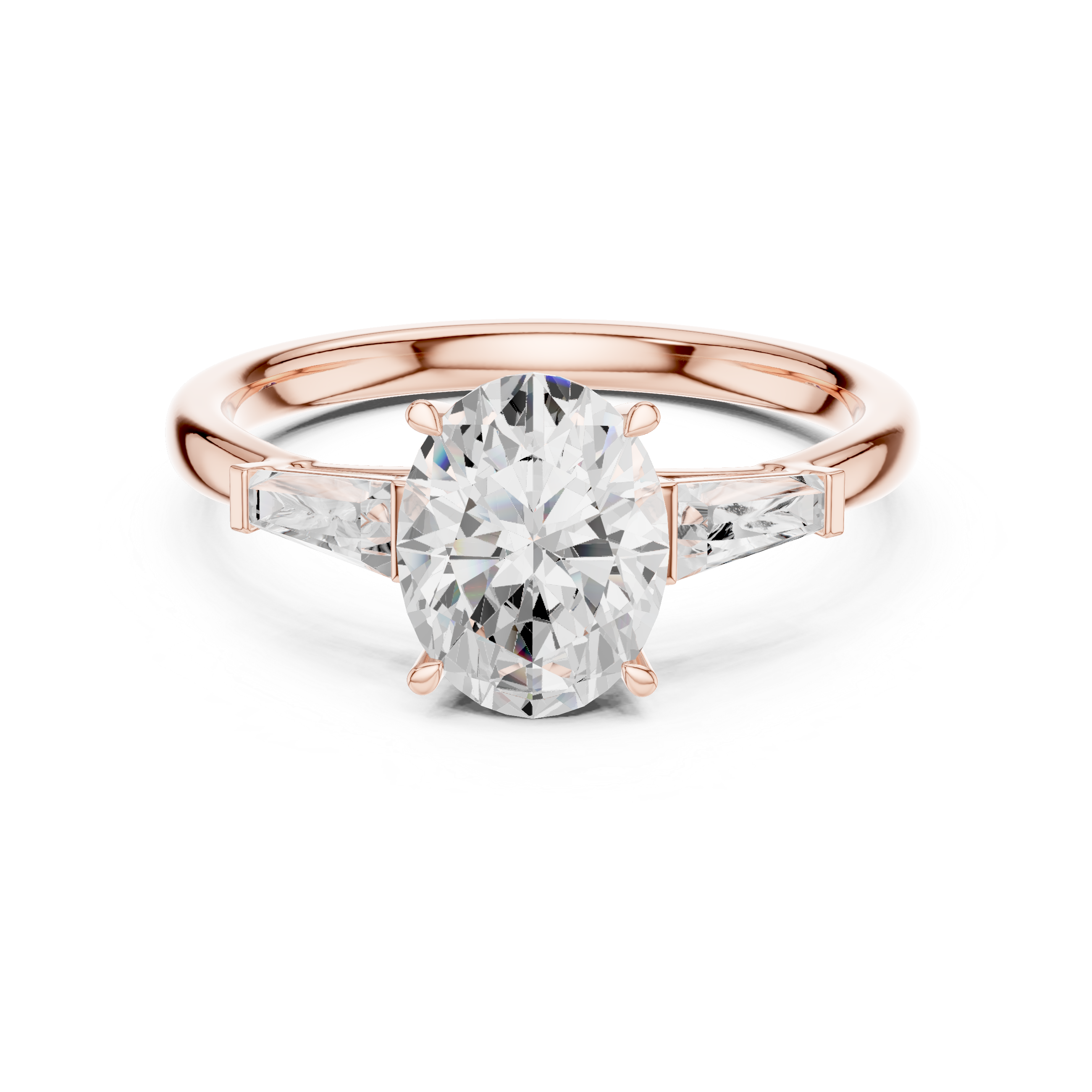 Fern Frond Lab Grown Diamond Nebula Cluster Ring
