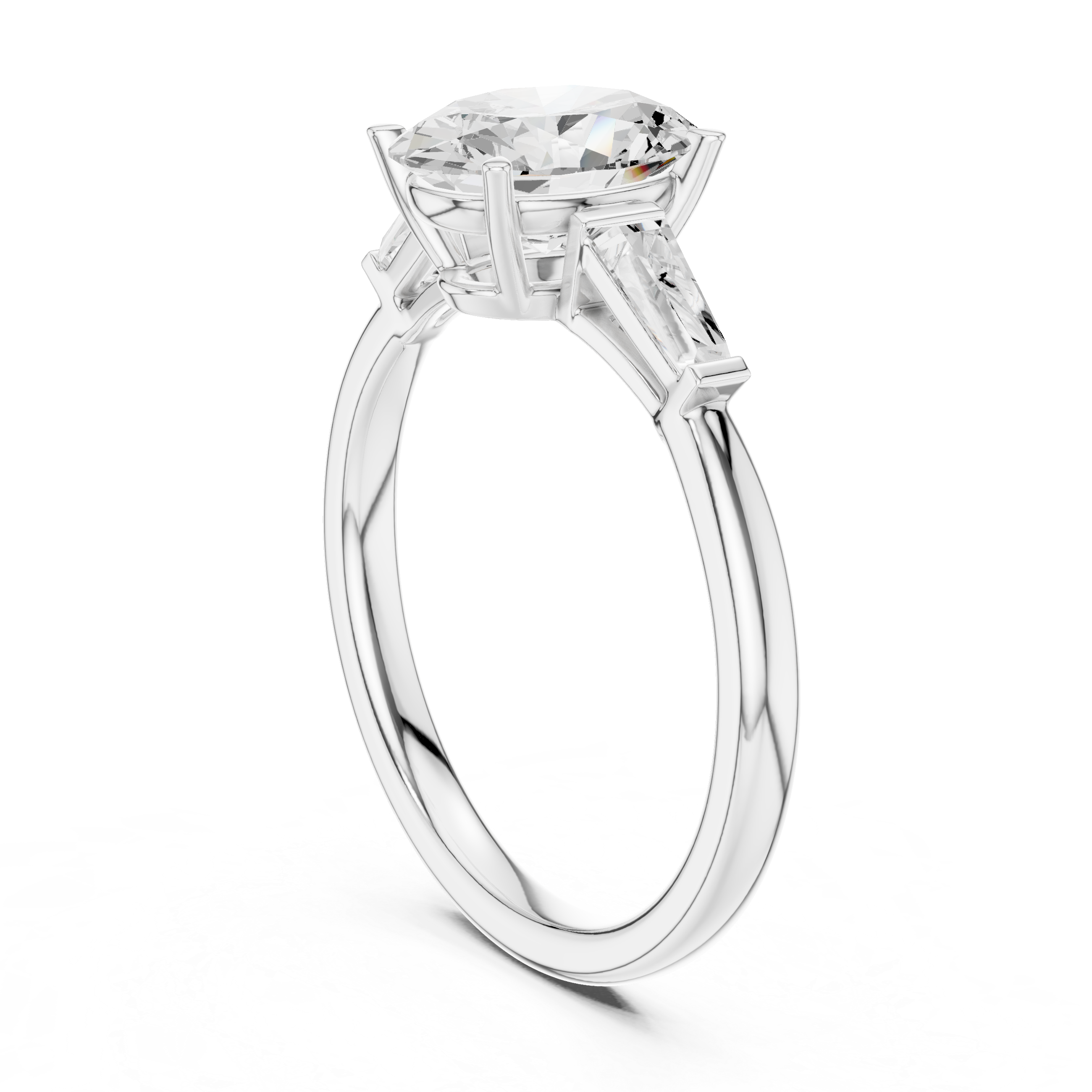 Fern Frond Lab Grown Diamond Nebula Cluster Ring