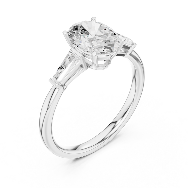 Fern Frond Lab Grown Diamond Nebula Cluster Ring