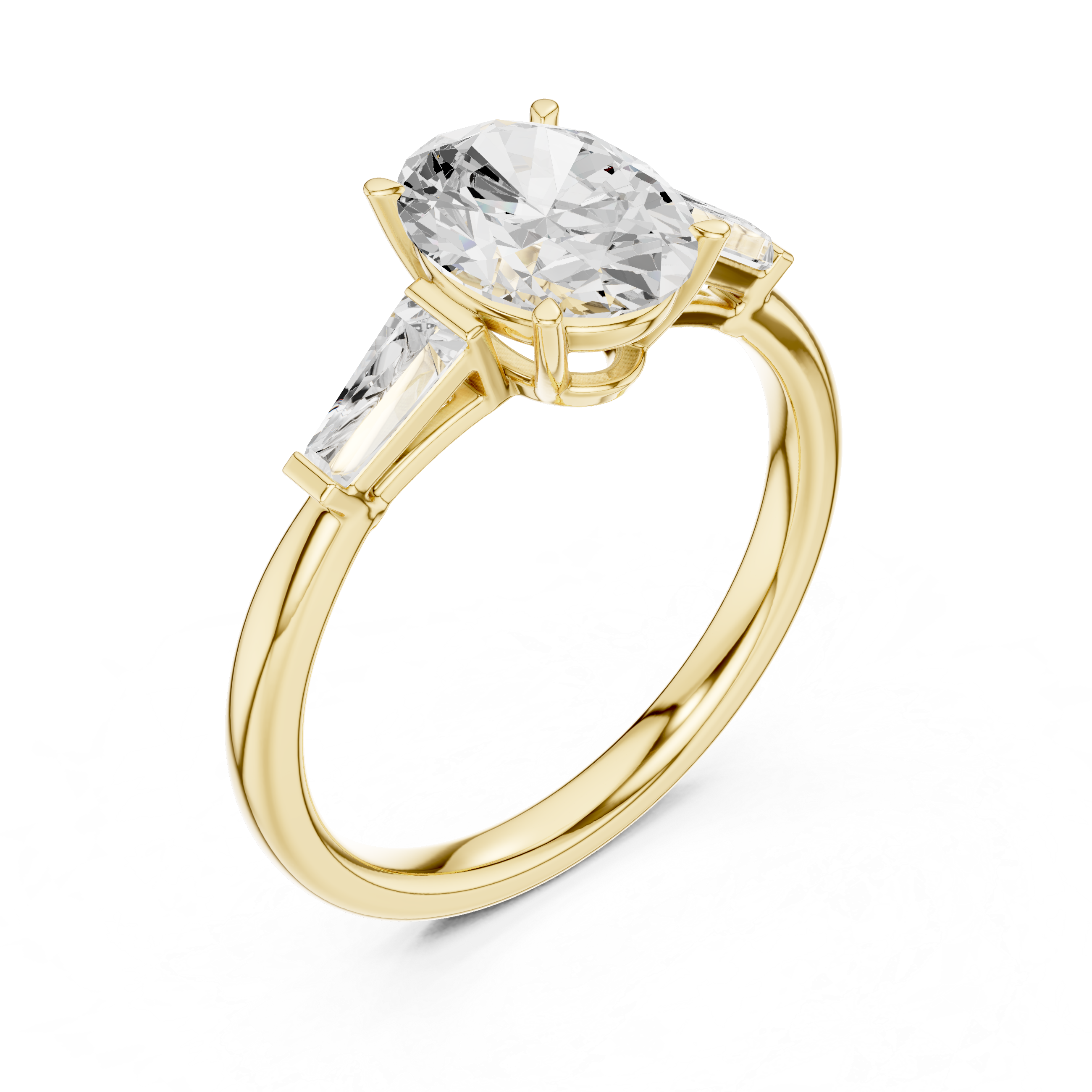 Fern Frond Lab Grown Diamond Nebula Cluster Ring